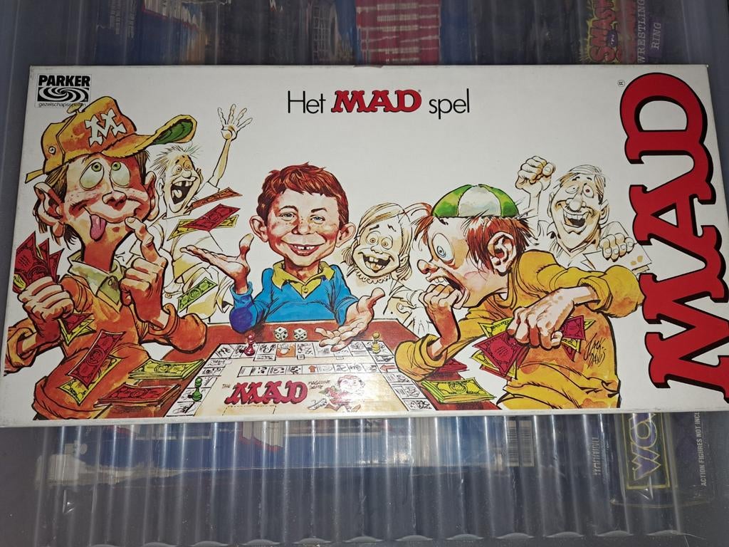 Mad spel van Parker, Hobby en Vrije tijd, Gezelschapsspellen | Bordspellen, Ophalen of Verzenden, Gebruikt