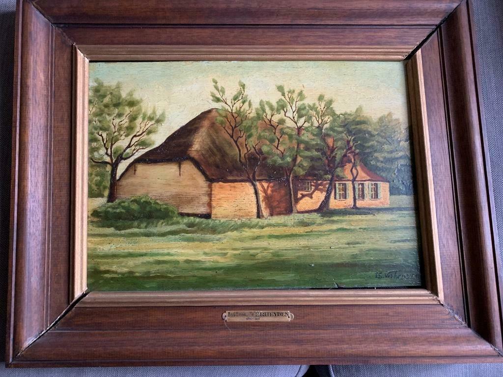 Schilderij Isidore Verheyden - Kempische hoeve, Antiquités & Art, Art | Peinture | Classique, Enlèvement