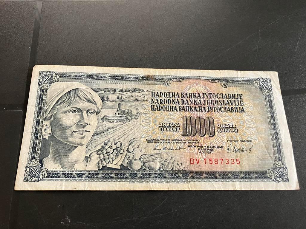 YOUGOSLAVIE 1000 DINAR, Ophalen of Verzenden