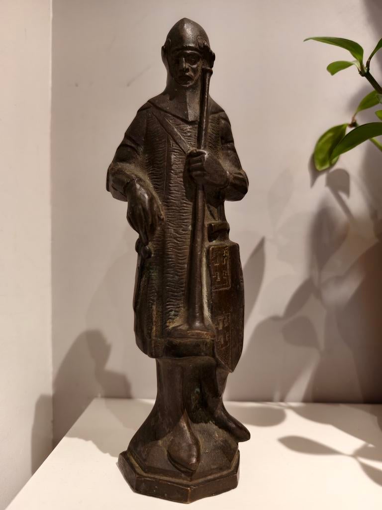 Alvaro de Bree Chevalier en bronze vers 1950 Style haute épo, Enlèvement ou Envoi