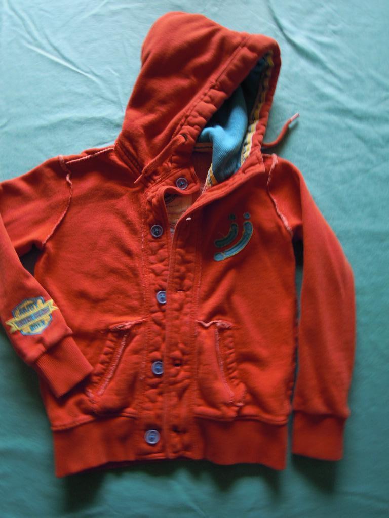 Jongens sweatshirt / vest met knopen en kap Mt 6j, Enfants & Bébés, Enlèvement ou Envoi