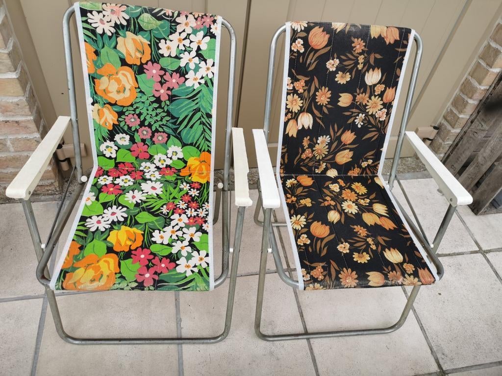 Vintage tuinzetels, Caravans en Kamperen, Ophalen