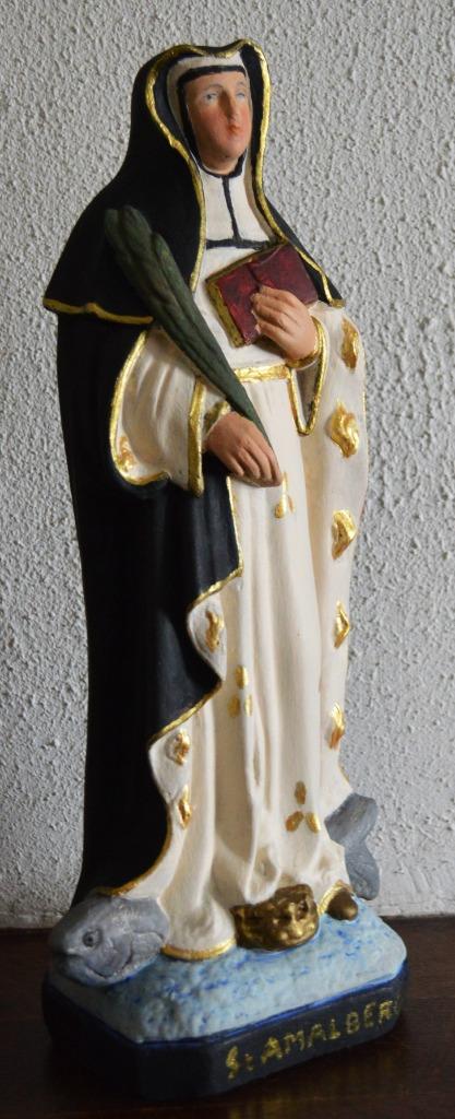 St Amalberga 39 cm, Antiek en Kunst, Ophalen of Verzenden