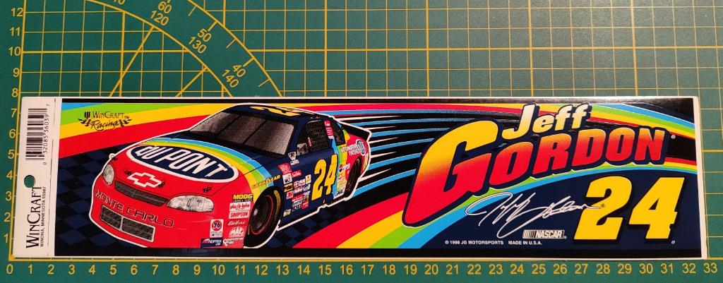 Sticker NASCAR Jeff Gordon (Champion) Chevrolet 1998, Ophalen of Verzenden