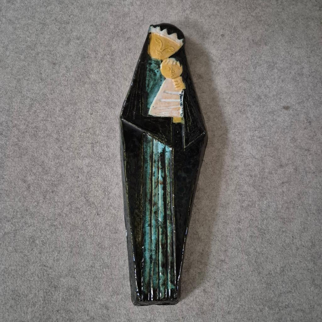 Wandkeramiek moeder en kind, Antiek en Kunst, Ophalen of Verzenden