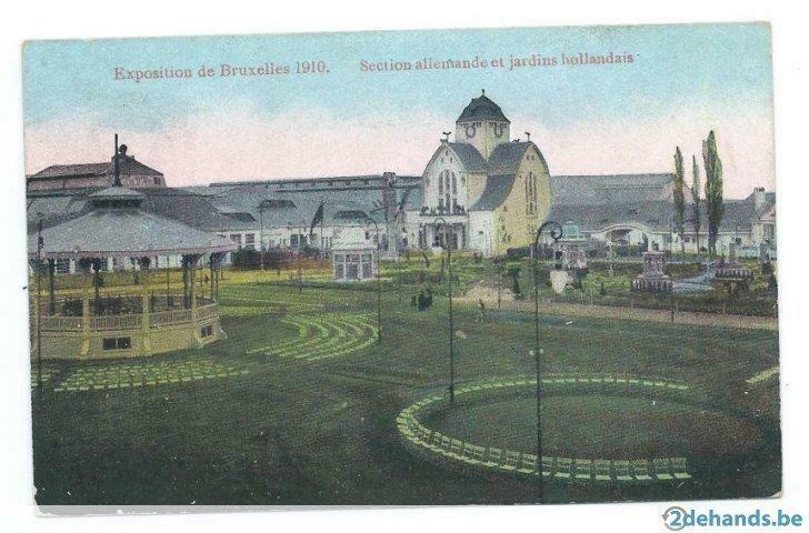 exposition Bruxelles 1910 section allemande et jardins, Envoi, Affranchie, Belgique et Luxembourg
