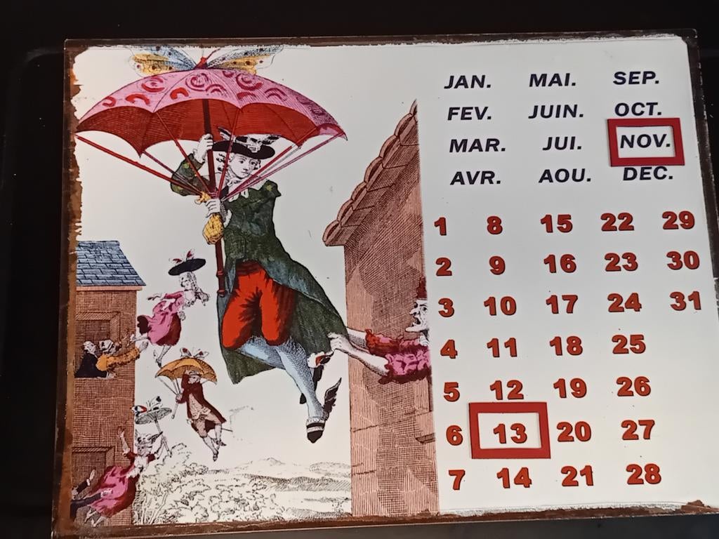 Plaque calendrier perpétuel, Divers, Calendriers, Enlèvement ou Envoi, Utilisé
