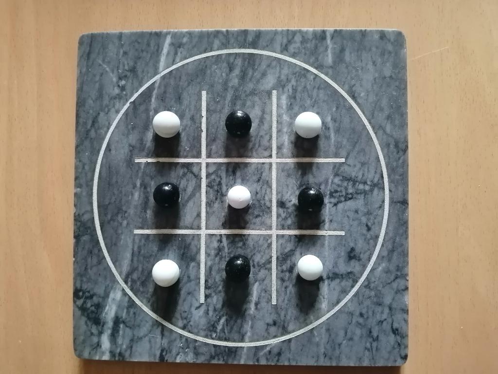 Jeu de morpion sur plateau en marbre, Hobby & Loisirs créatifs, 1 ou 2 joueurs, Enlèvement ou Envoi, Comme neuf