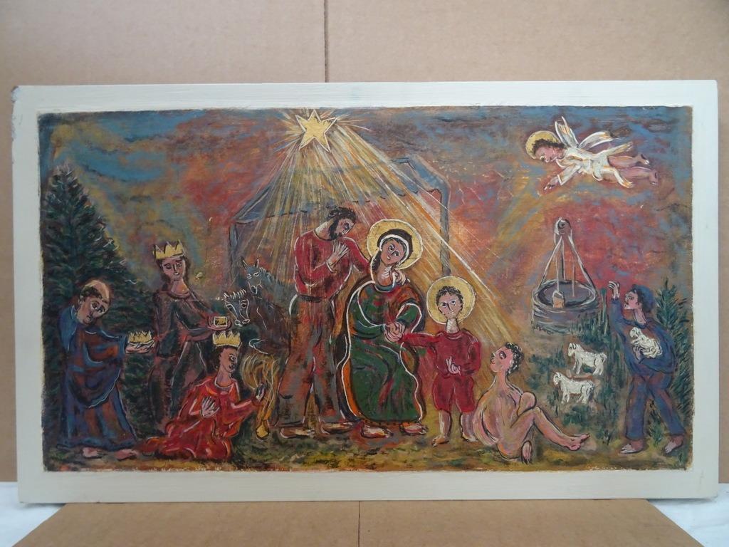 Schilderij Heilige Familie schilderij Limburgse kunst 1950, Ophalen of Verzenden