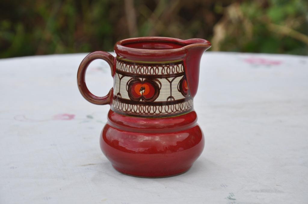 pot au lait terre cuite emaillé rouge, Enlèvement ou Envoi, Utilisé, Céramique, Récipient(s)