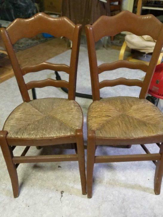 chaises en fond de paille, Enlèvement, Utilisé