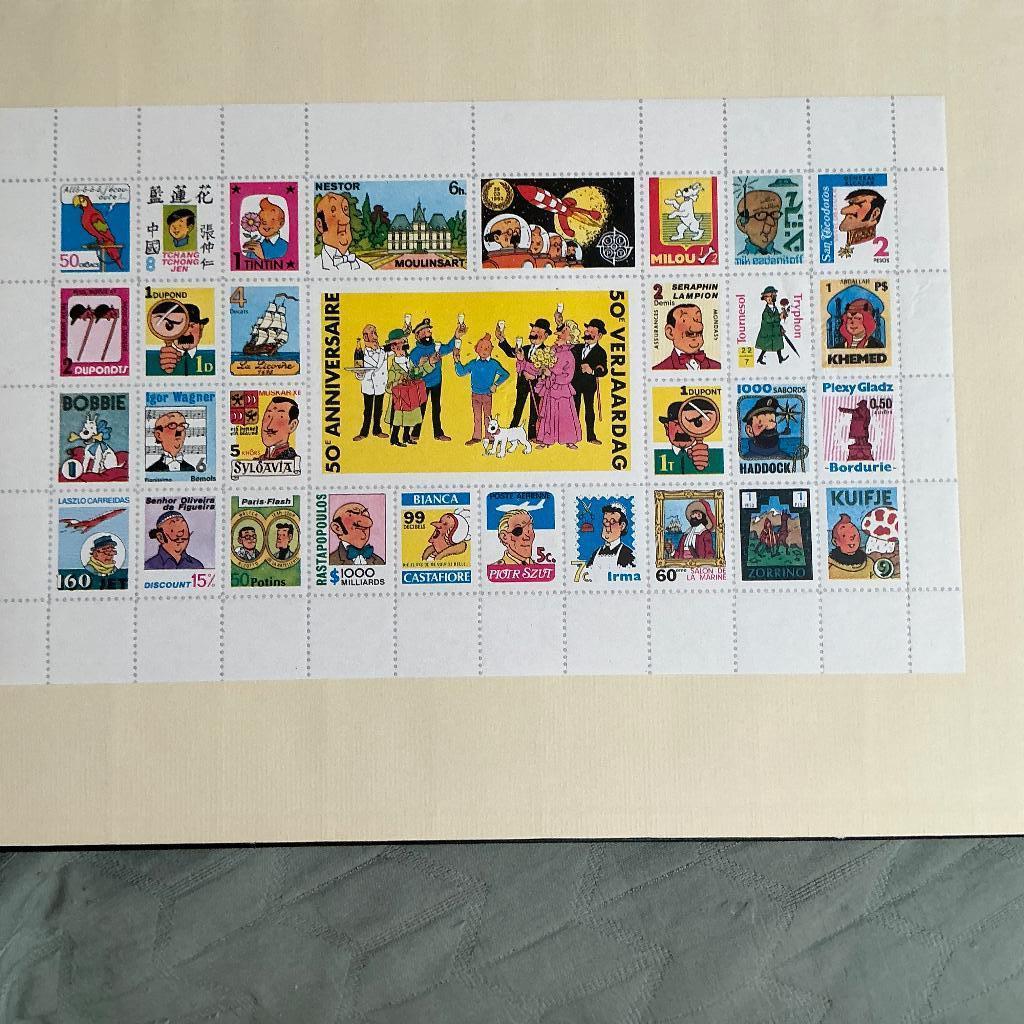 Timbres Tintin, Verzenden, Postfris, Overige thema's