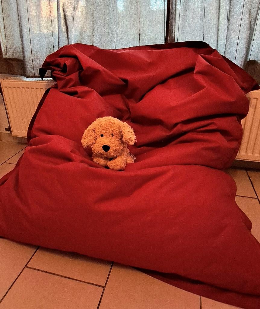 Pouf, Enlèvement, Utilisé, Rouge, Pouf