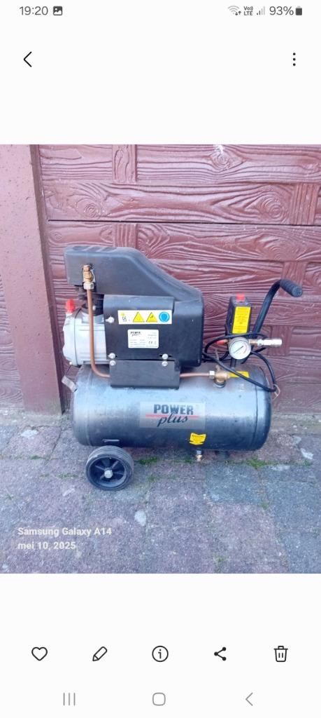 Lucht compressor, Bricolage & Construction, Compresseurs, Comme neuf, Enlèvement, 6 à 10 bars, 25 à 100 litres