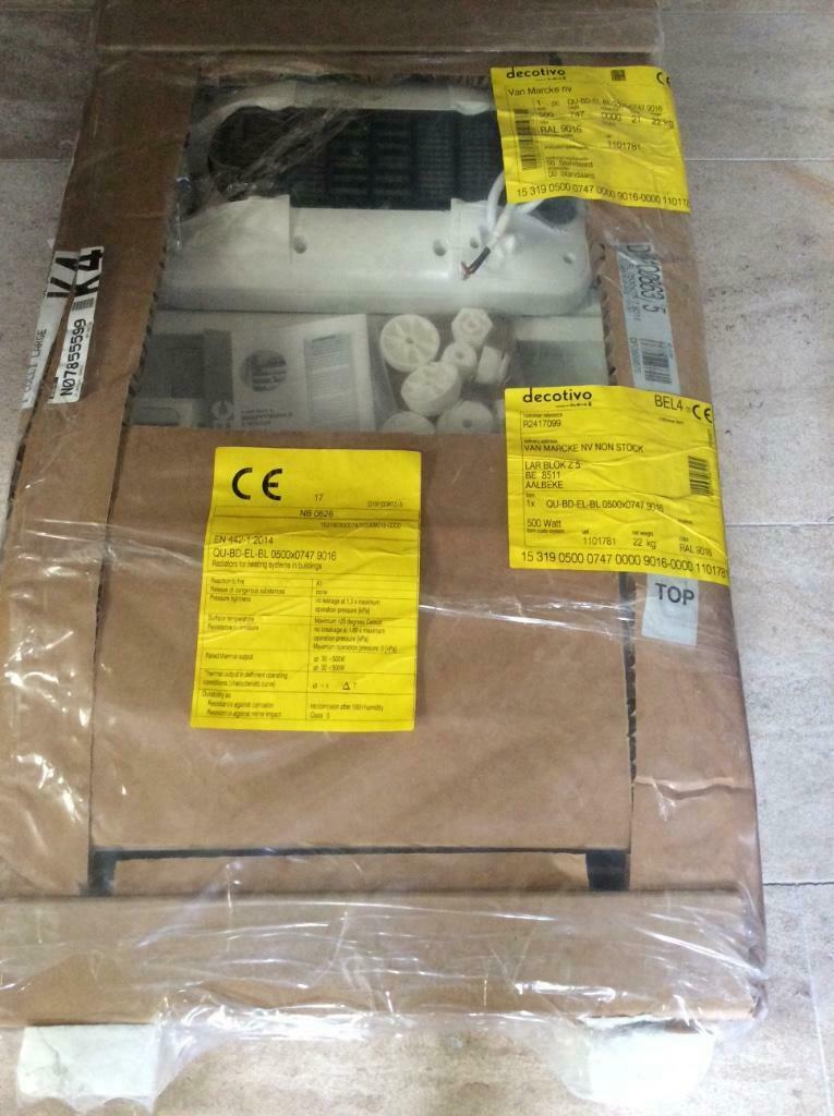Nieuwe elektrische radiator met blowerfuntie te koop, Ophalen, 30 tot 80 cm, 500 tot 800 watt, Radiator