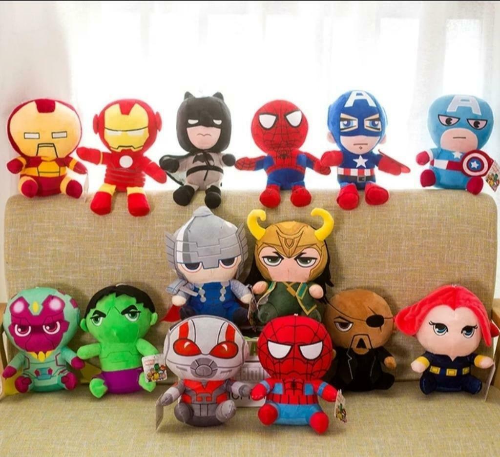 Superhelden knuffels - Spiderman Hulk Thor Loki Iron man, Ophalen of Verzenden, Nieuw, Overige typen