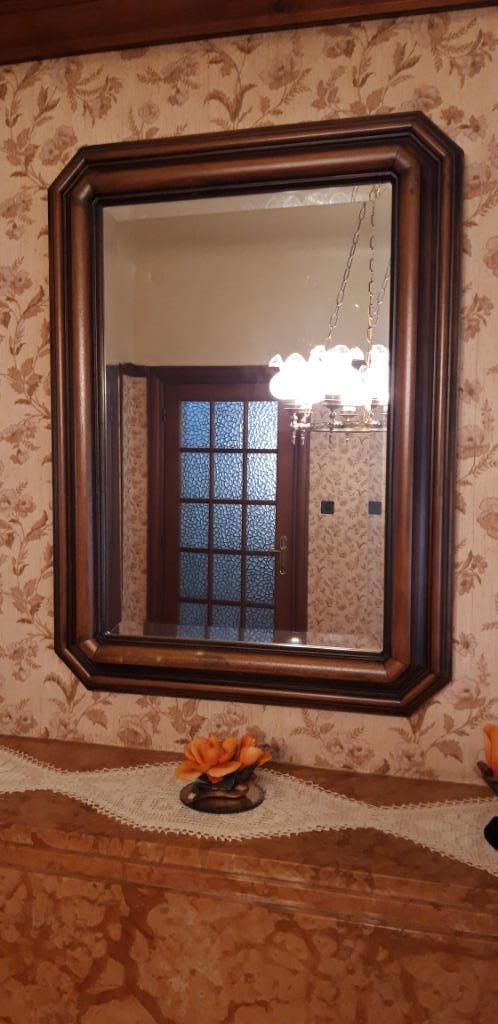 Miroir octogonal en chêne, Maison & Meubles, Accessoires pour la Maison | Miroirs, Moins de 100 cm, Comme neuf, Enlèvement, 50 à 75 cm
