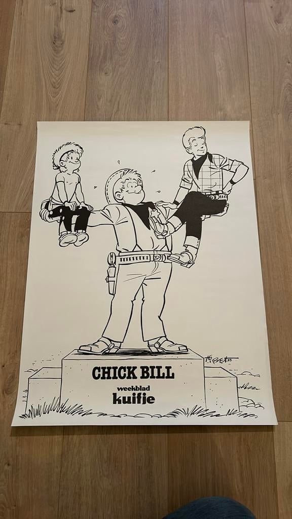 Tibet chick bill affiche weekblad kuifje 1983, Enlèvement ou Envoi, Tintin, Neuf