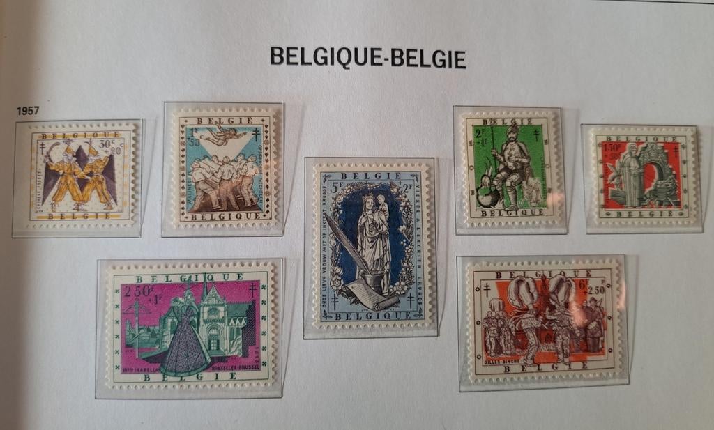 België OBP 1039-1045 ** 1957, Ophalen of Verzenden, Postfris, Postfris