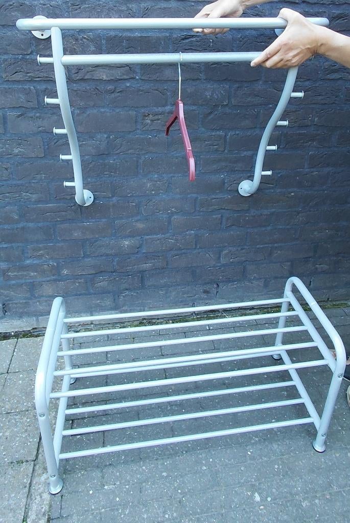 Kapstok met schoenenrek Ikea, Maison & Meubles, Armoires | Étagères à chaussures, Utilisé, Enlèvement