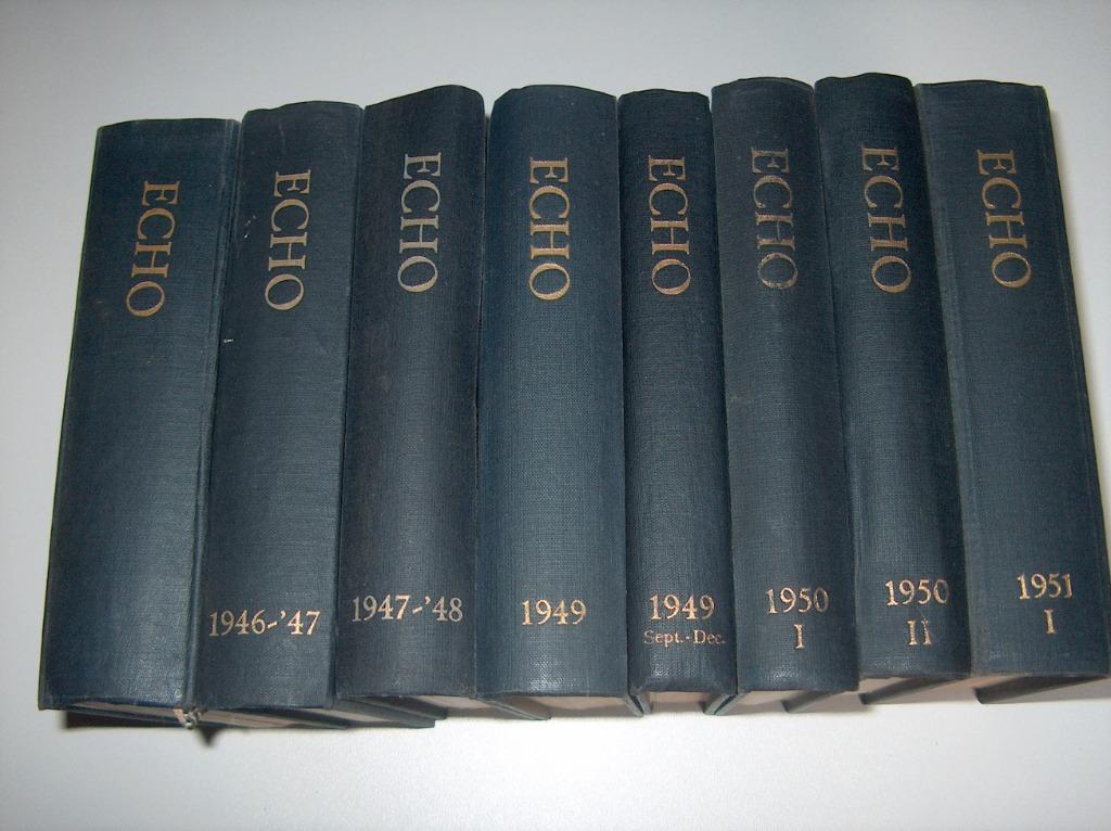 8 x Internationale Echo 1946 - 1951 - ingebonden, Ophalen of Verzenden, Gelezen, Overige typen