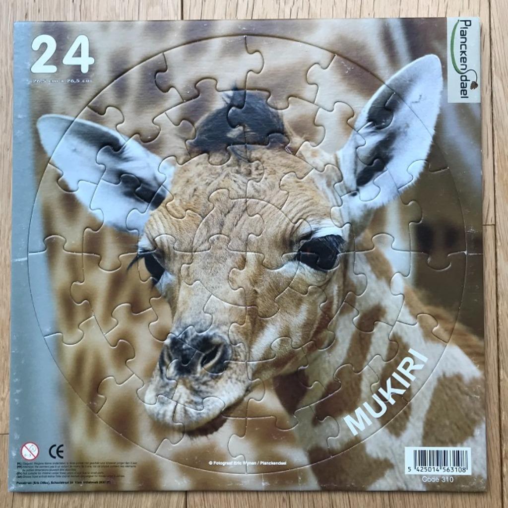 Puzzel giraf Mukiri 24 stukjes, Ophalen of Verzenden, 10 tot 50 stukjes, Zo goed als nieuw, 4 tot 6 jaar