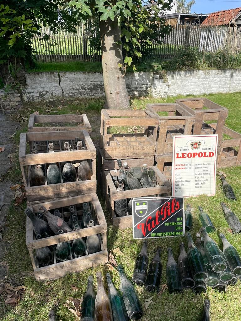 Bierkratten en flesjes diverse Brouwers, Verzamelen, Ophalen, Gebruikt, Flesje(s), Overige merken