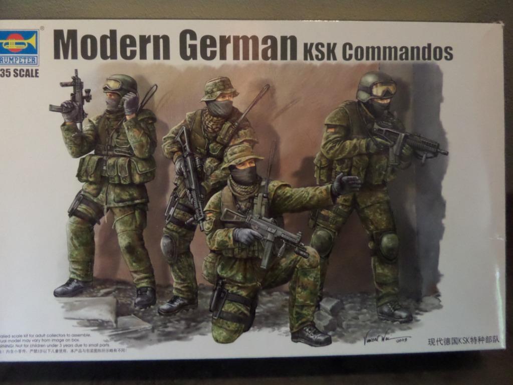 Modelbouw Figuren Modern German KSK Commandos, Enlèvement ou Envoi, Comme neuf, 1:35 à 1:50, Personnage ou Figurines