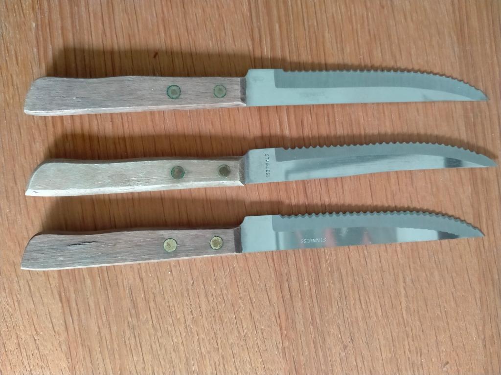 Set van 3 messen, Ophalen of Verzenden, Zo goed als nieuw, Inox of Chroom