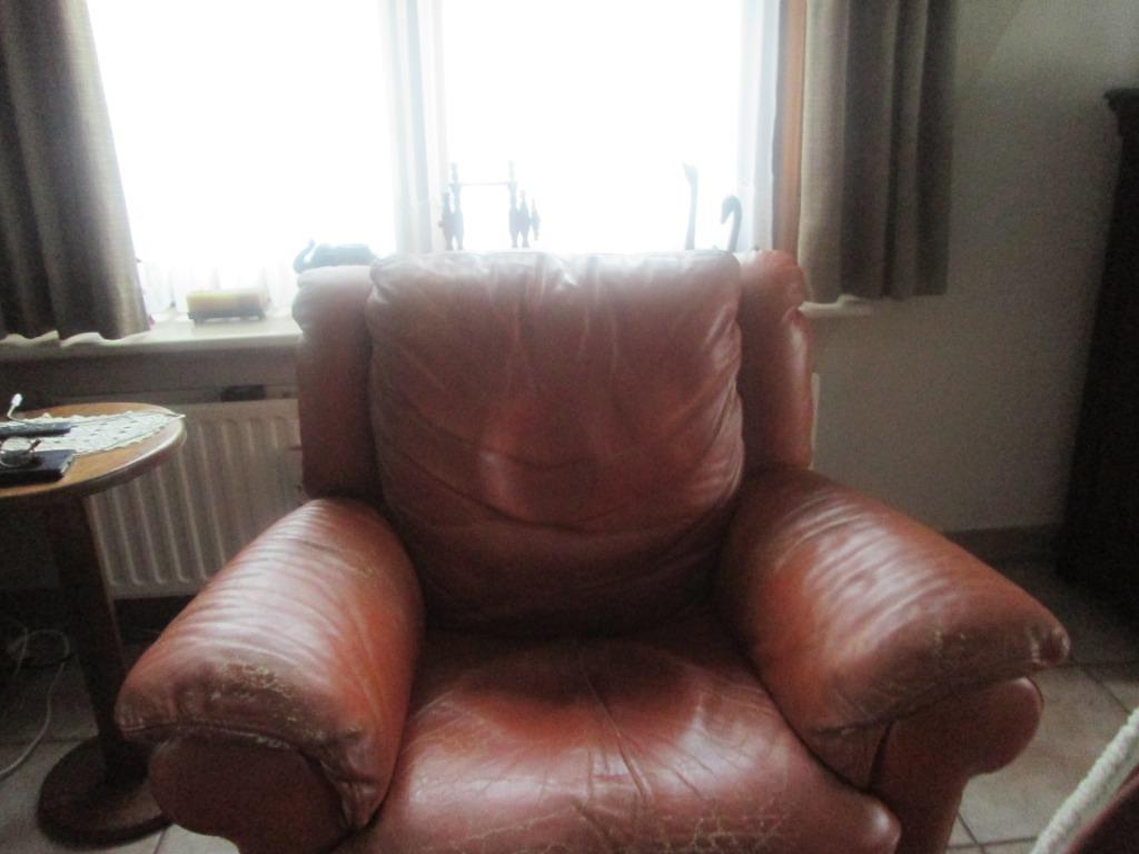 fauteuil relax en cuir, 125 à 150 cm, Comme neuf, Enlèvement, Cuir
