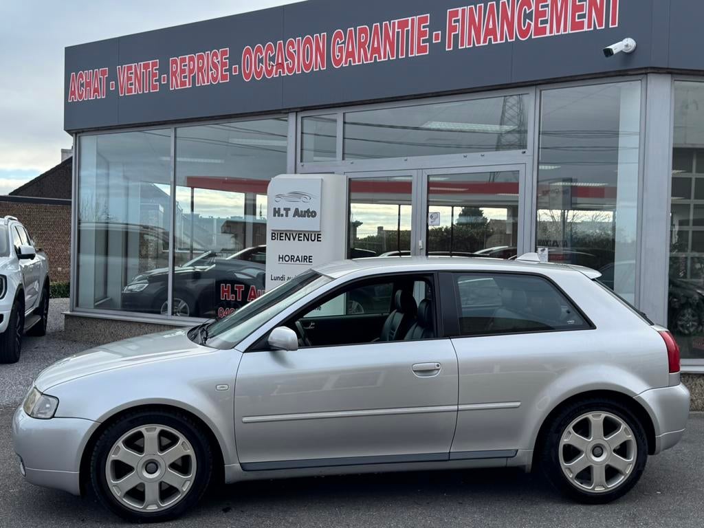Audi S3/ 1.8 turbo quattro/leer/recaro/xenon!!, Auto's, Audi, Zwart, Parkeersensor, Leder, Bedrijf
