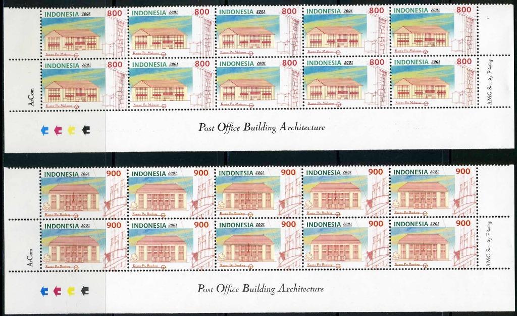 INDONÉSIE : ZB 2208/2211V Vel MNH 2001 - Bureaux de poste, Enlèvement ou Envoi, Non oblitéré, Asie du Sud Est