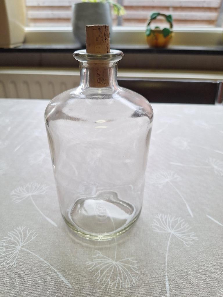 fles in glas met kurk, Antiek en Kunst, Ophalen