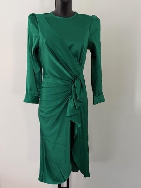 Ongedr smaragdgroene jurk Sandro mt 36, Kleding | Dames, Jurken, Verzenden, Sandro, Nieuw, Maat 36 (S)