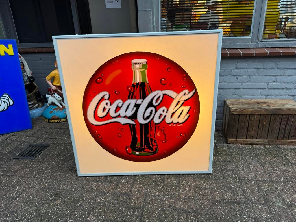 Mega Coca Cola reclame lichtbak, Ophalen, Gebruikt, Lichtbak of (neon) lamp