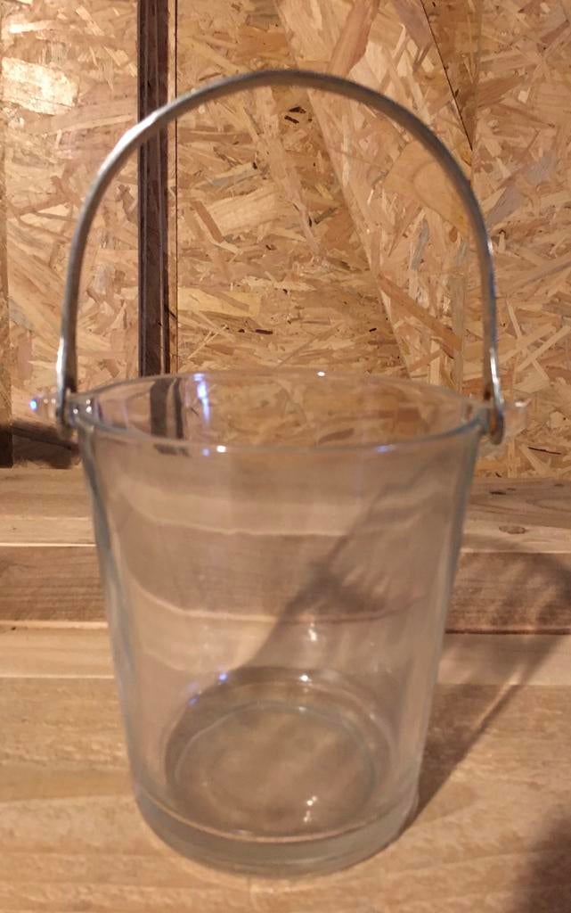Petit seau à glaçons en verre, Zo goed als nieuw, Glas