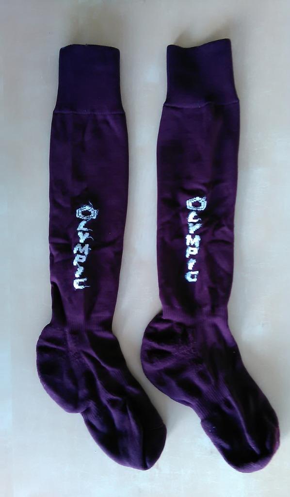 Voetbalkousen Olympic bordeaux paars, maat 33/36, Sport en Fitness, Voetbal, Zo goed als nieuw, Overige typen, Ophalen of Verzenden