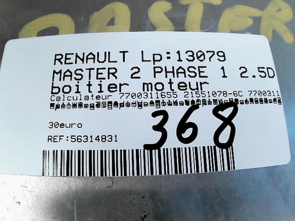Boitier moteur Renault Master 2 2.5D 59kw 7700311655 (368), Enlèvement ou Envoi, Utilisé, Renault