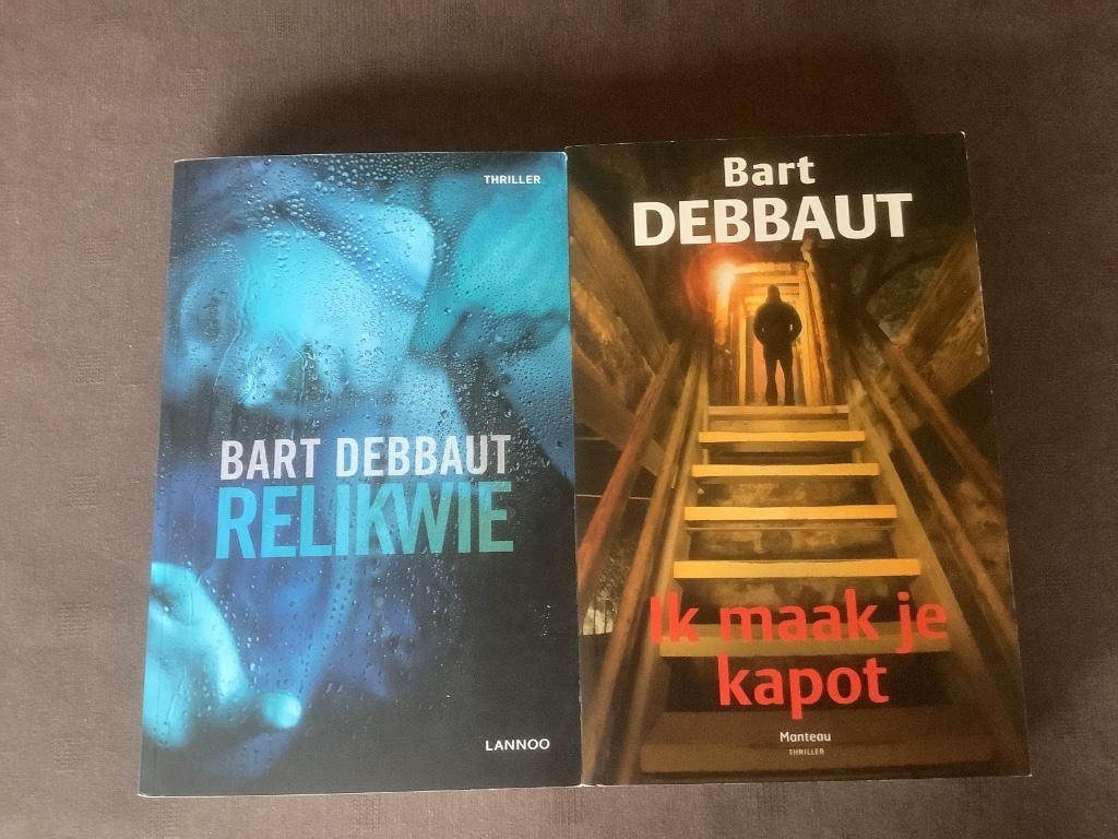 Thrillers Bart Debbaut -  Relikwie / Ik maak je kapot, Ophalen, Zo goed als nieuw, Bart Debbaut, België