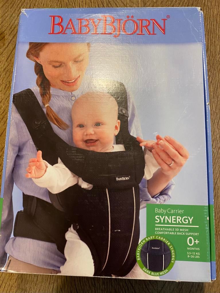 Buikdrager Babybjorn Synergy donker blauw, Gebruikt, Ophalen of Verzenden, Buik, Baby Björn
