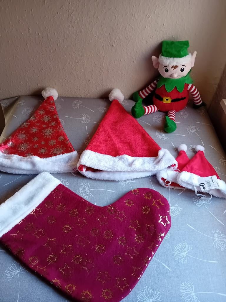 Kerstmutsen, kerstsok, kerstmutsjes voor hond en knuffel, Ophalen