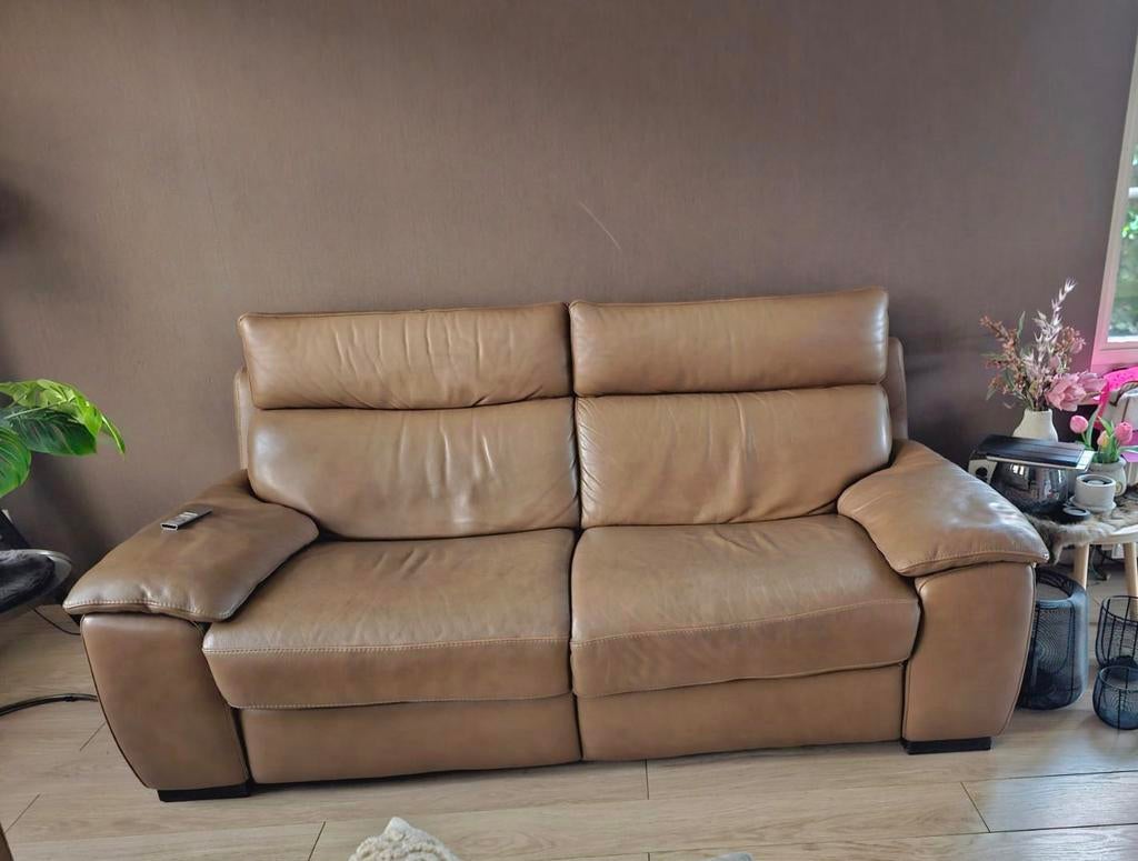Natuzzi zetels cognac met relax, Enlèvement