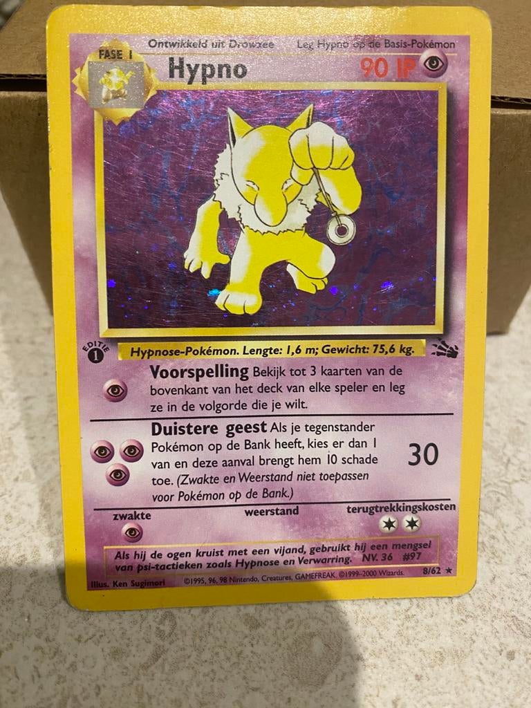 Hypno 1 ed holo, Enlèvement ou Envoi, Utilisé, Cartes en vrac, Foil