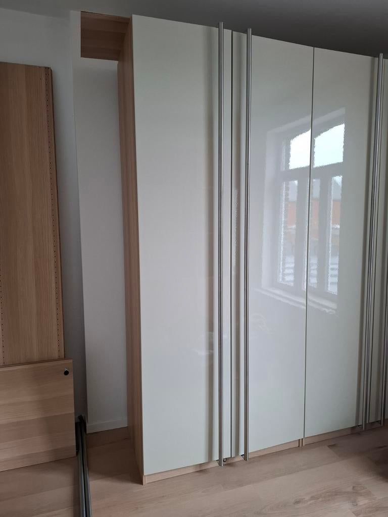 1 porte ikea laquée Pax avec poignée aluminium brossé 50x229, Maison & Meubles, Enlèvement