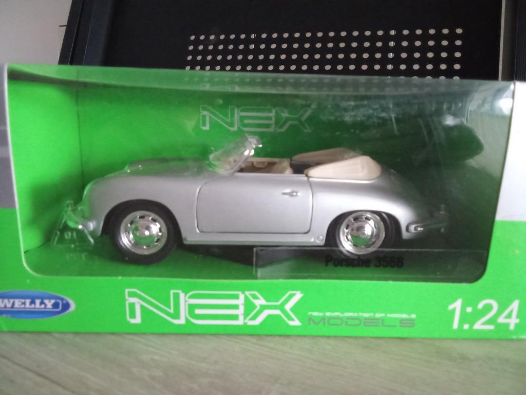 PORSCHE 356 - Nr. 1 Roadster - zilver grijs - WELLY 1:24, Ophalen of Verzenden, Nieuw, Auto, Welly