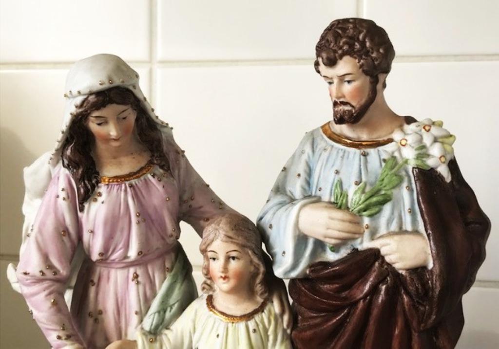 Vieux Paris Porcelaine Sainte Famille H 31😍🙏🤗👌, Enlèvement ou Envoi