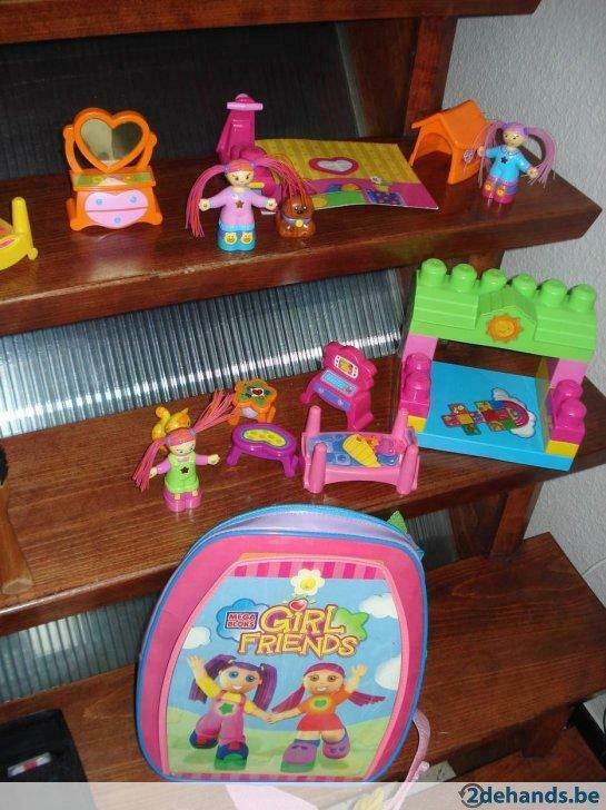 Mega bloks poppen met diertjes en meubels, Ophalen of Verzenden, Gebruikt