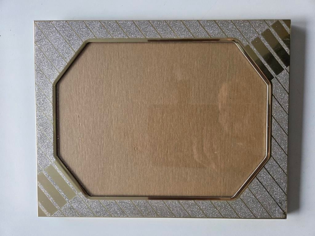 Goud-en zilverkleurige glitter metalen kader, Ophalen of Verzenden, Zo goed als nieuw