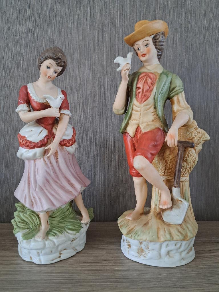 2 porseleinen beeldjes, Enlèvement, Comme neuf, Humain