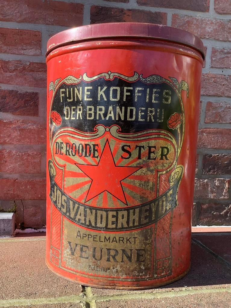 Grande boite à café «  De roode Ster » Furnes, Enlèvement ou Envoi, Comme neuf